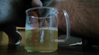 I measured the amount of pee.