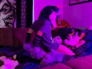 Wuffles Riding his Cheetah (Fursuit Yiff)