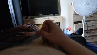 Wanking off at home