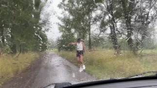 I gave a girl a ride in a car, which turned out to be a good trailer for the movie " whore"