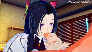 Kanae Kocho Gives You A Sloppy Blowjob - Demon Slayer Hentai