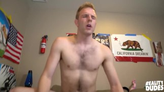 Reality Dudes - Muscly Blaze Burton & His Slender Roommate Jay Taylor Watch Porn & Get Horny As Fuck