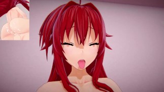 DxD - Horny Rias ride on your cock |POV|