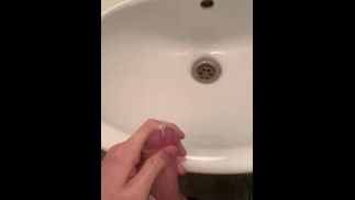 Czech twink trying to get caught jerking off in public toilet