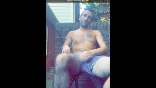 Taking off underwear in public on back porch with neighbors going by teaser
