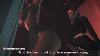 Succubus Stuck in Elevator Grows and Becomes Futa