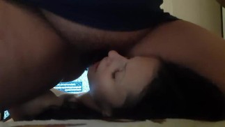 I sit on my girlfriend's face while her boyfriend is in the shower - Lesbian_illusion
