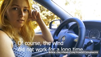 Helped the blonde fix the car and fucked her