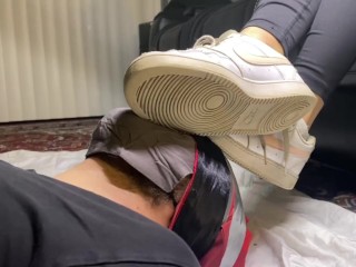 Loser Slave has to Smell my Shoes Socks and Feet after a Long Day (Part 1)