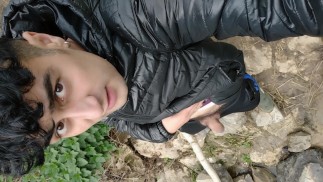 2 times walking with cock out of jeans near river to piss into river - uncut hairy cock