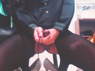 Femboy Urethral Play, make Cum Flood