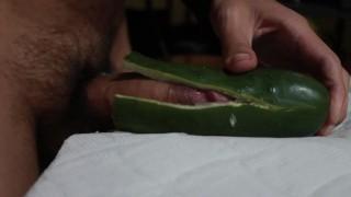 Fucking a cucumber