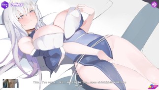 GLASS - Cutie white hair touching herself