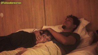 My parents leave us alone and we take the opportunity to have a great fuck, they almost discover us