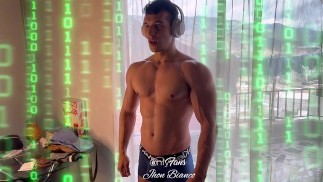 Muscle robot at your service flex and sexy veins