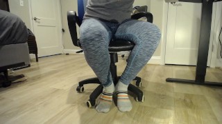 Wetting myself sitting at my computer Havent taken these clothes off since I peed in them last night