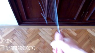 Another monster cumload! Real big veiny uncut cock keeps shooting cum everywhere!