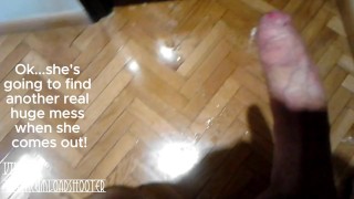Super cuckold cumshot listening to my wife moaning with her coworker in my bedroom!