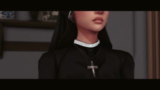 THE PRIEST WANTS TO COMMIT SIN WITH THE NUN ✝️ - JackieCoxSims