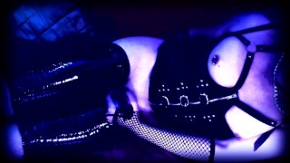 Shiny Plastic Wrapped Stumpy Slut Brings Herself To Orgasm