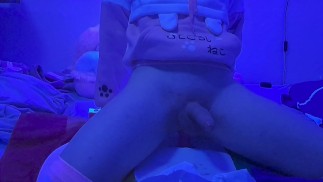 Cute Femboy Rides one of his Dildo