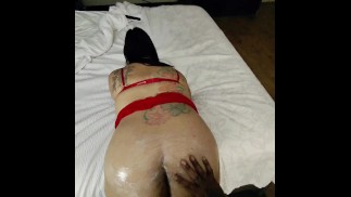 These big milf ass cheeks make him tap out quick. He's cumming in no time!!