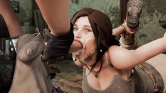 Lara Croft Facefuck, Facial, Deepthroat, Swallow - Tomb Raider Hentai Cartooon