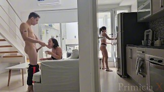 College girls were fucking the same guy without knowing