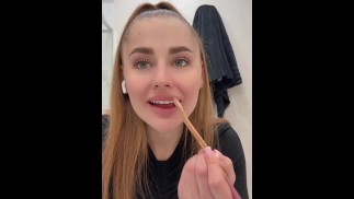 Applying Lipstick… But All You See Are My Lips