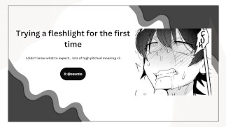 Trying a fleshlight for the first time...