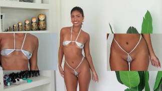 Micro Bikini Try On Haul By Asian OF Model