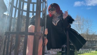 Double Cigarette Human Ashtray At Dracula Femdom Castle