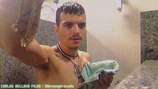 Showering in the gym locker room 4