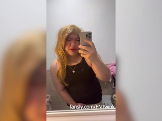 Asian Crossdressing Slut Begs for Daddy to let her Cum