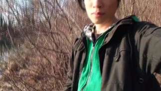 Jon Arteen takes his twink penis outside, pees in a lake and suddenly feels the urge to masturbate
