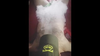Blowing cloud to my body and bulge