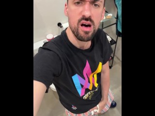 Solo Guy Jerks off until Massive Cum Explosion