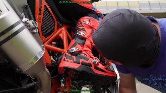 slave cleans my fox boots, nike jordan 4, kick nuts